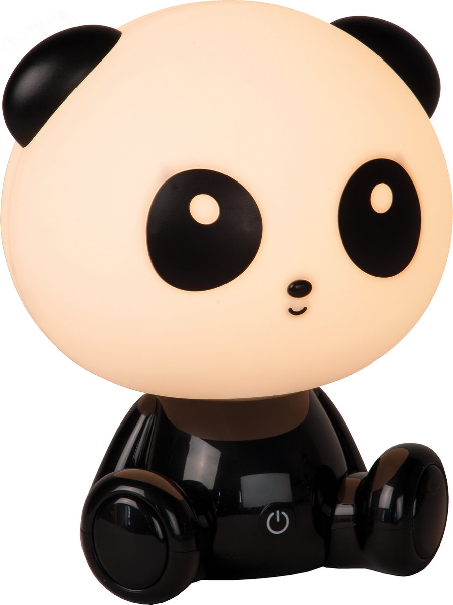 Lucide dodo panda - lampada notturna cameretta - led 3 stepdim - 1x3w 4000k - nero