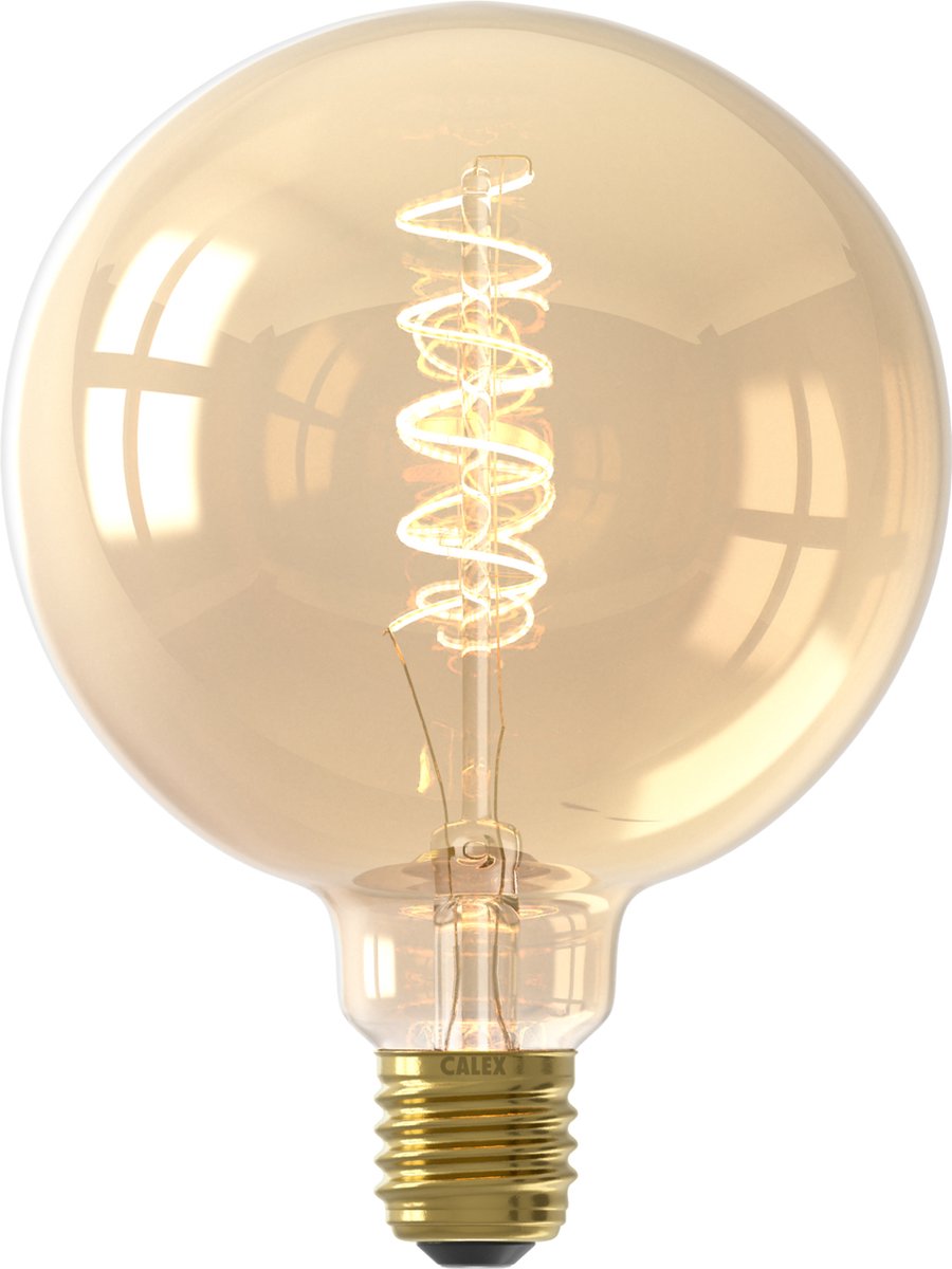 Calex filament led lamp - e27 - vintage lichtbron - 12.5cm - goud - warm wit licht - dimbaar