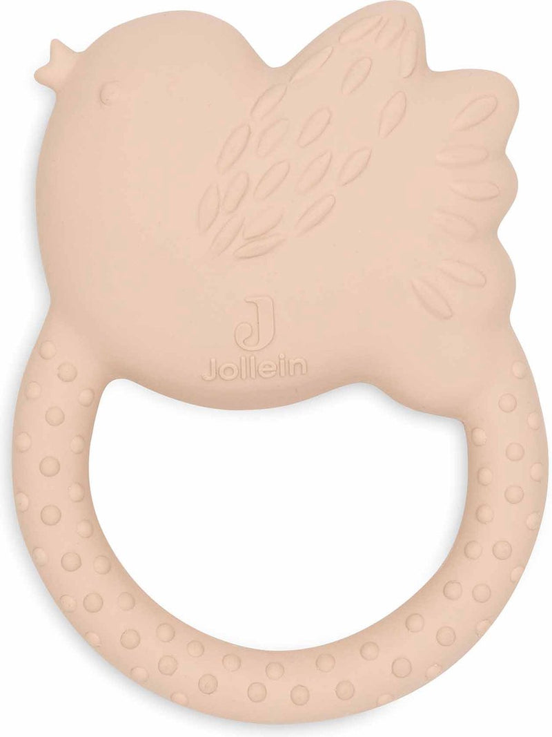 Jollein - mordedor de goma para bebé - preciosos pájaros - juguete para la dentición - resistente, suave y seguro - pájaro