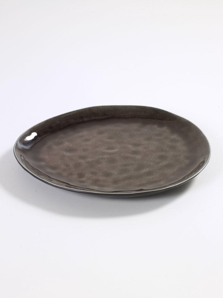 Serax - pascale naessens pure - plato ovalado l - marrón - 2 piezas