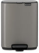 Brabantia bo pedaalemmer - 7 liter - badkamer - platinum