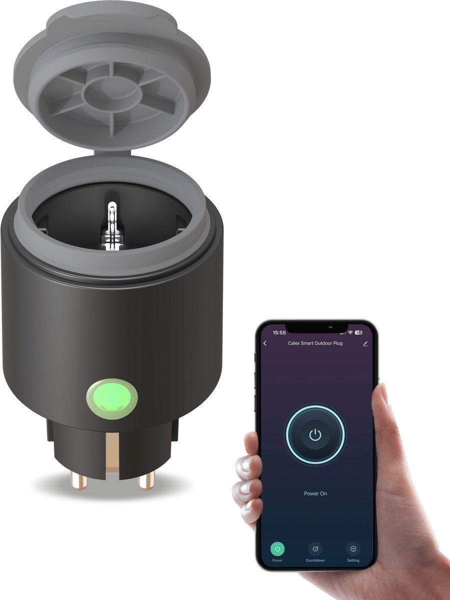 Calex smart plug outdoor - smart plug - impermeabile - con controllo tramite app - funziona con Alexa e Google Home