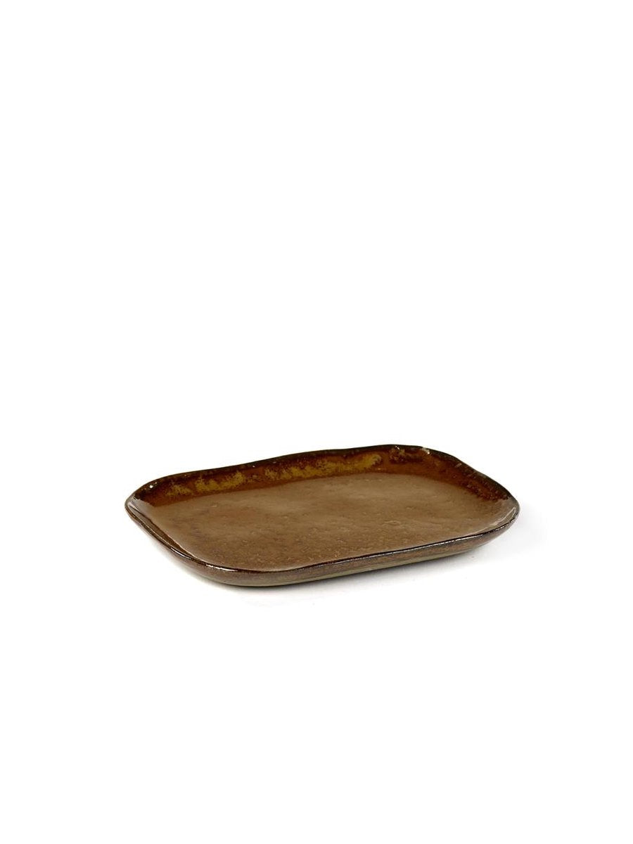 Serax - merci la nouvelle table - piatto m - marrone ocra - 8 pezzi