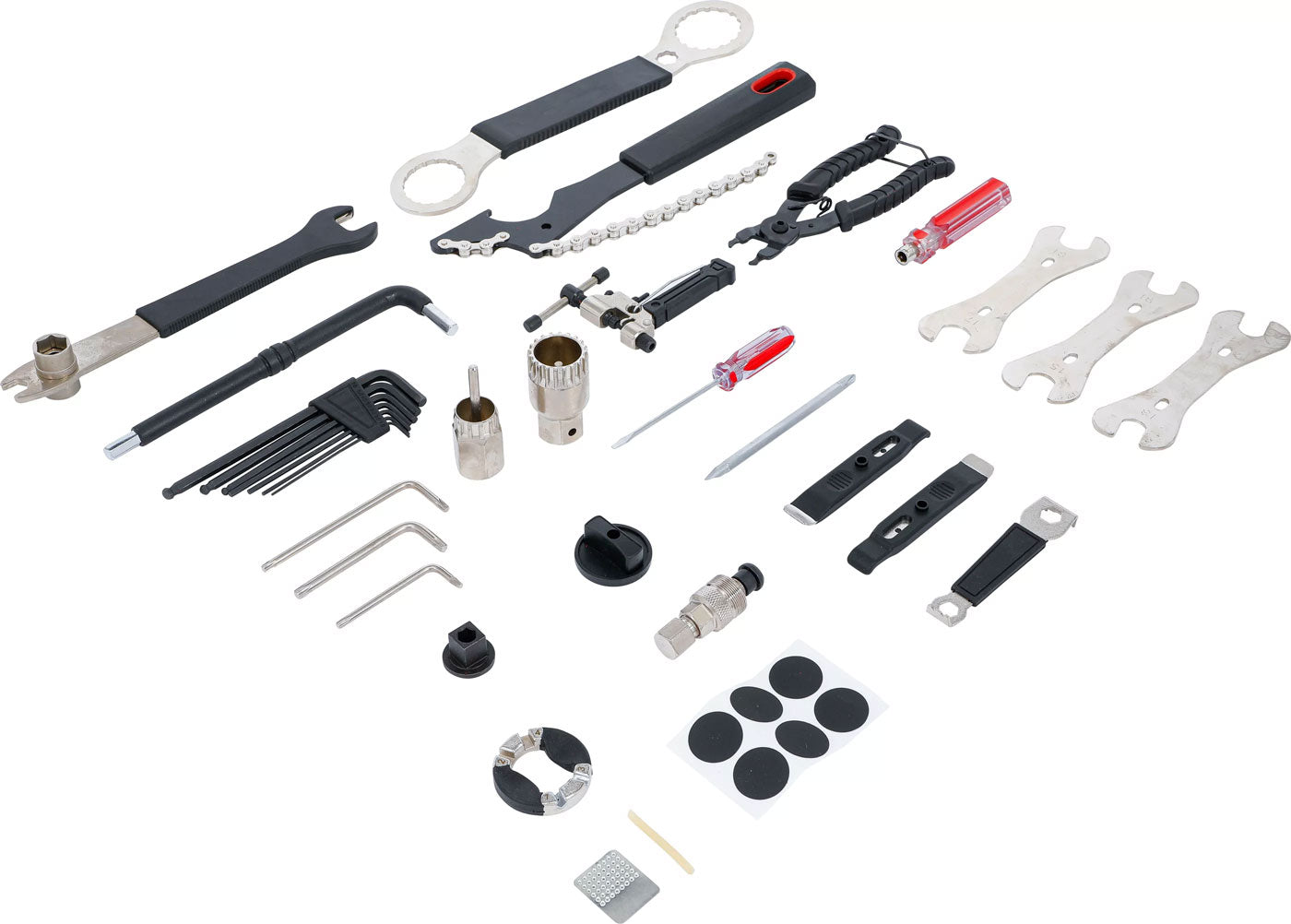 Set di attrezzi per riparazione biciclette Bgs Technic 32 pezzi.