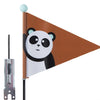 Flag di sicurezza Pexkids Panda Braun con una stampa panda