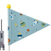 Bandiera di sicurezza Pexkids Rocket Blue con impronta razzo