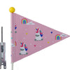 Bandera de seguridad Pexkids Unicorn Pink con estampado de unicornio