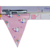 Bandera de seguridad Pexkids Unicorn Pink con estampado de unicornio