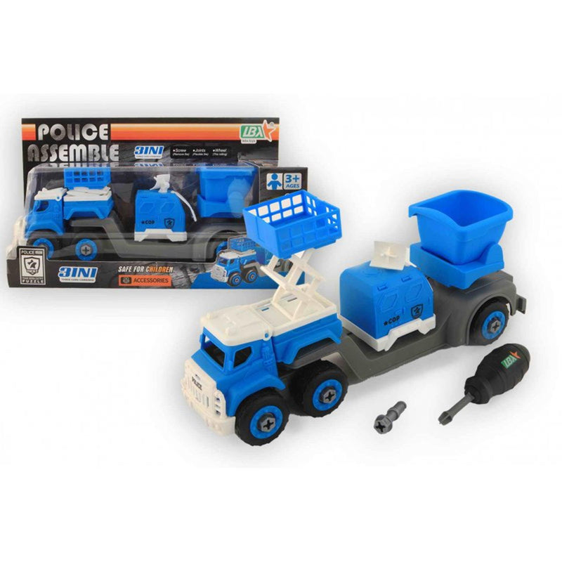 Camión de policía 3 en 1 27cm