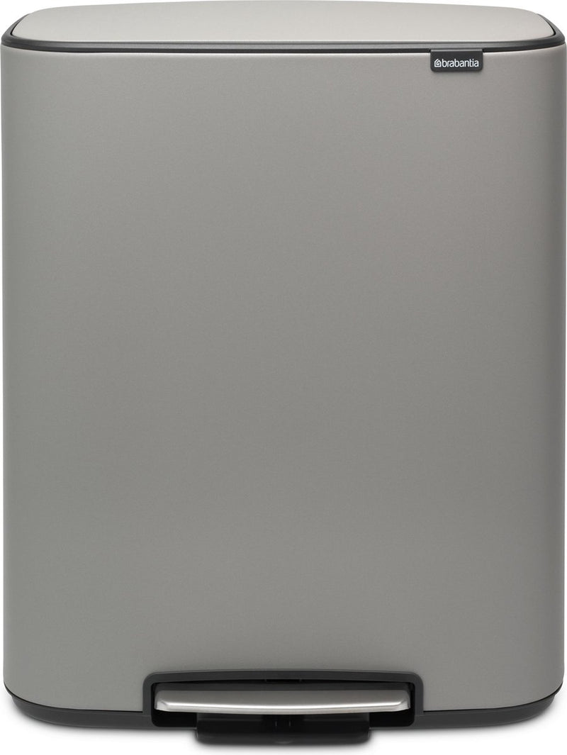 Papelera Brabantia bo - 60 litros - 1 compartimento - gris hormigón mineral