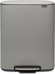 Brabantia bo prullenbak - 60 liter - 1 vak - mineral concrete grey