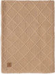 Jollein - deken ledikant 100x150cm - dekentje baby - check knit biscuit teddy fleece