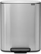 Pattumiera Brabantia bo - 60 litri - 1 scomparto - acciaio opaco antimpronta