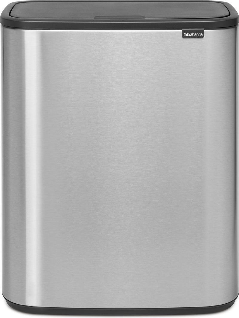 Papelera Brabantia bo touch bin - 60 litros - 1 compartimento - acero mate a prueba de huellas dactilares