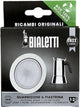 Bialetti filterplaatje + siliconen ring - voor 2 kops rvs percolators