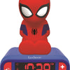 Sveglia Lexibook con luce notturna design 3D Spiderman ed effetti sonori