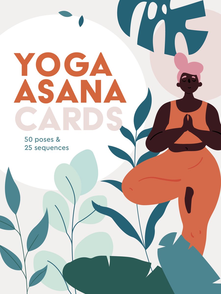 Tarjetas de práctica de bienestar - tarjetas de asanas de yoga