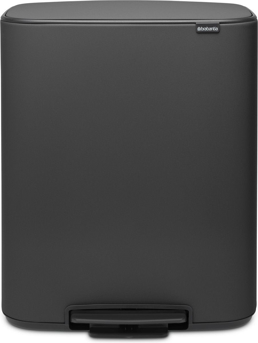 Brabantia bo prullenbak - 2 x 30 liter - afvalscheiding - mineral infinite grey