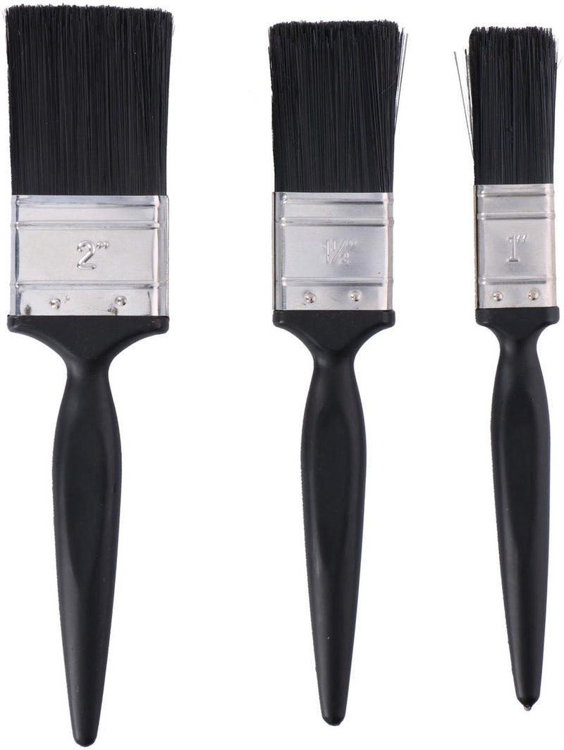Juego de pinceles Kinzo – 3 piezas – pinceles de 25, 38 y 50 mm – para trabajos de pintura dentro y alrededor de la casa