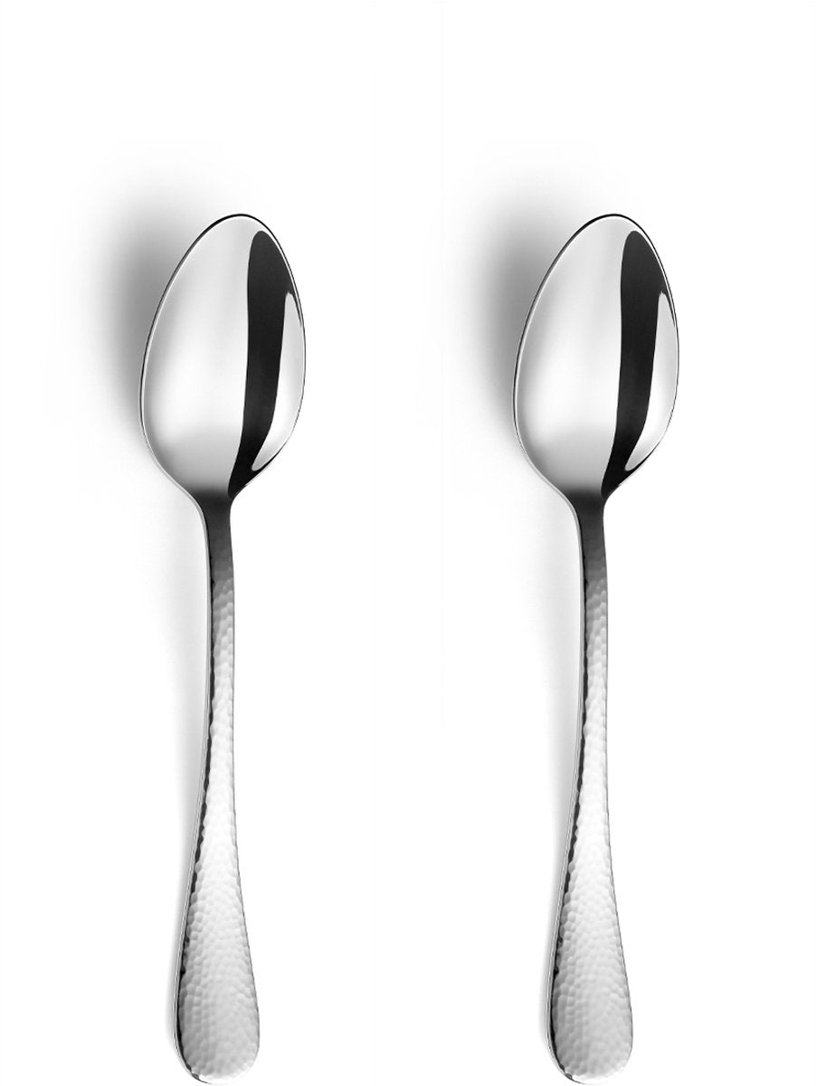 Amefa Sierra - Set di cucchiai da dessert da 2 pezzi - lucido - argento