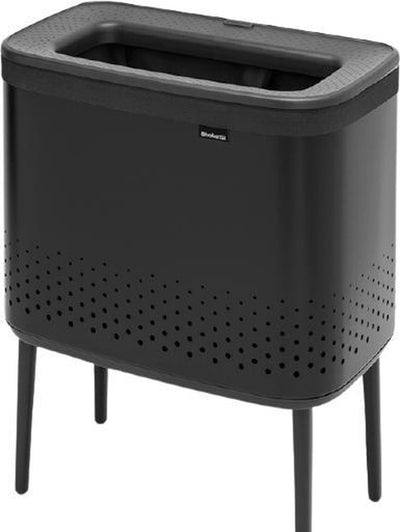 Cesto per biancheria Brabantia bo - con coperchio - 60 l - nero opaco