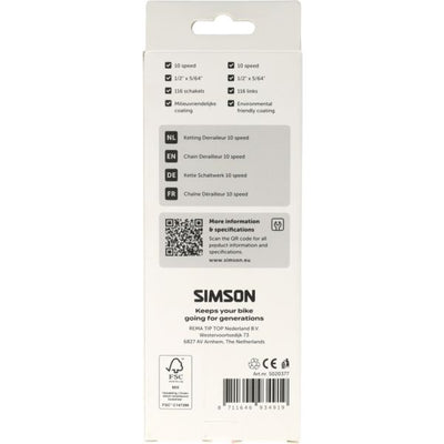 Deragliatore catena Simson 10v hg