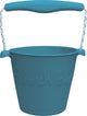 Secchiello per giocattoli Scrunch - grigio blu - pieghevole - riciclabile