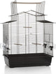 Beeztees iza 3 open - gabbia per uccelli - nera - grande - 59x38x65 cm