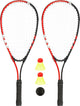 Set Avento crossminton - alluminio - fermacravatta - rosso grigio