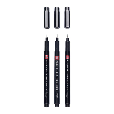 Talens • set di fineliner pigmentati fini, 3 pezzi
