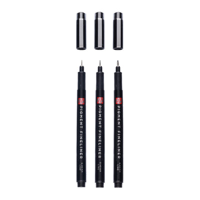 Talens • set di fineliner pigmentati medi, 3 pezzi