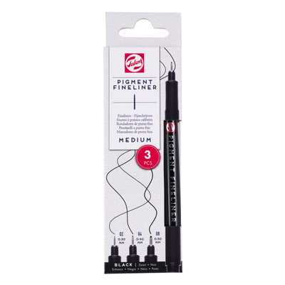 Talens • set di fineliner pigmentati medi, 3 pezzi