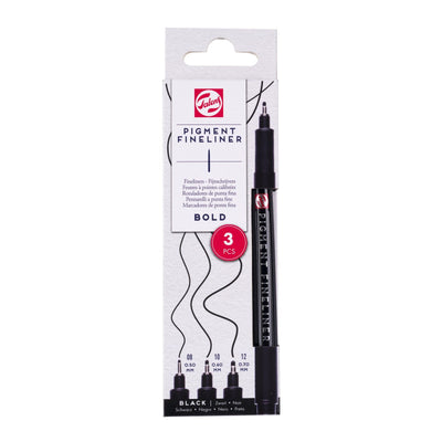 Talens • set di fineliner pigmentati bold, 3 pezzi