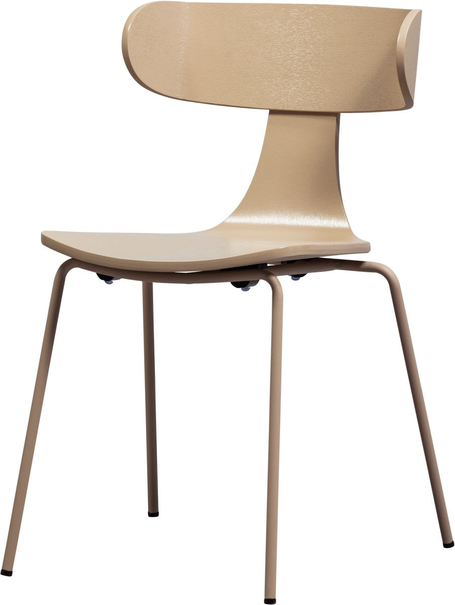 Woood form stoel - essenhout fineer - zand - 78x50x52 cm