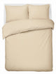 Hush. living hush living duvet cover - 100% cotton - 144tc - flexible and breathable - 240x220+20cm - 2 x 60x70cm pillowcases - with mounting loops - sand