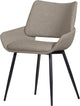 Sedia per sala da pranzo Wood Parade - tessuto melange - beige sabbia - 83x58x55 cm