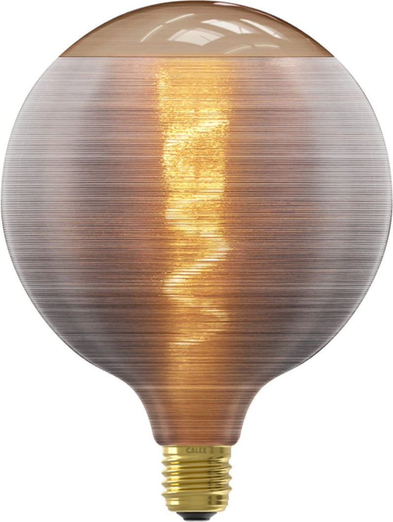 Lámpara LED Calex serie seda - G125 - gris - E27 - 4W - regulable