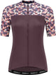 Rogelli essential graphic fietsshirt - korte mouwen - dames - burgundy - maat xl