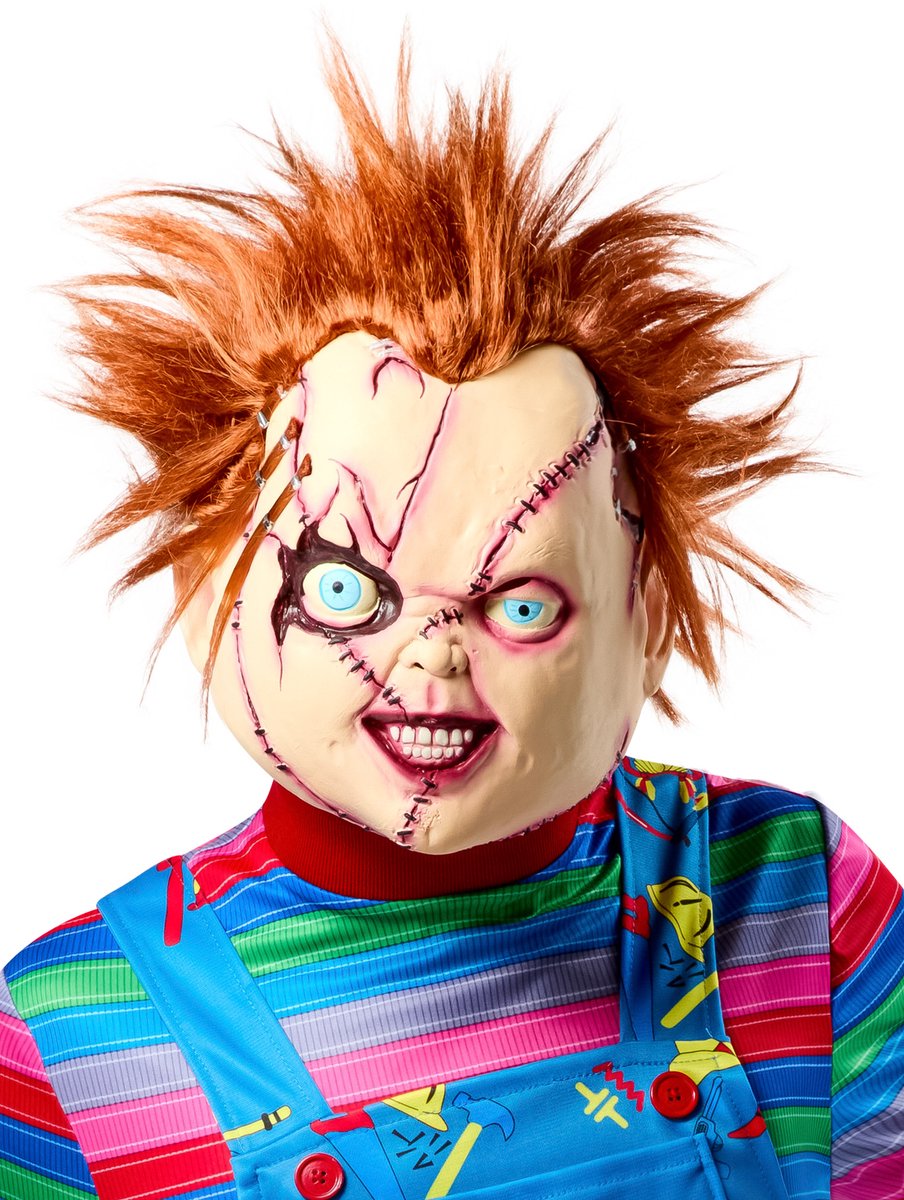 Máscara de Rubies Chucky cosida 3 4 para adultos - talla única