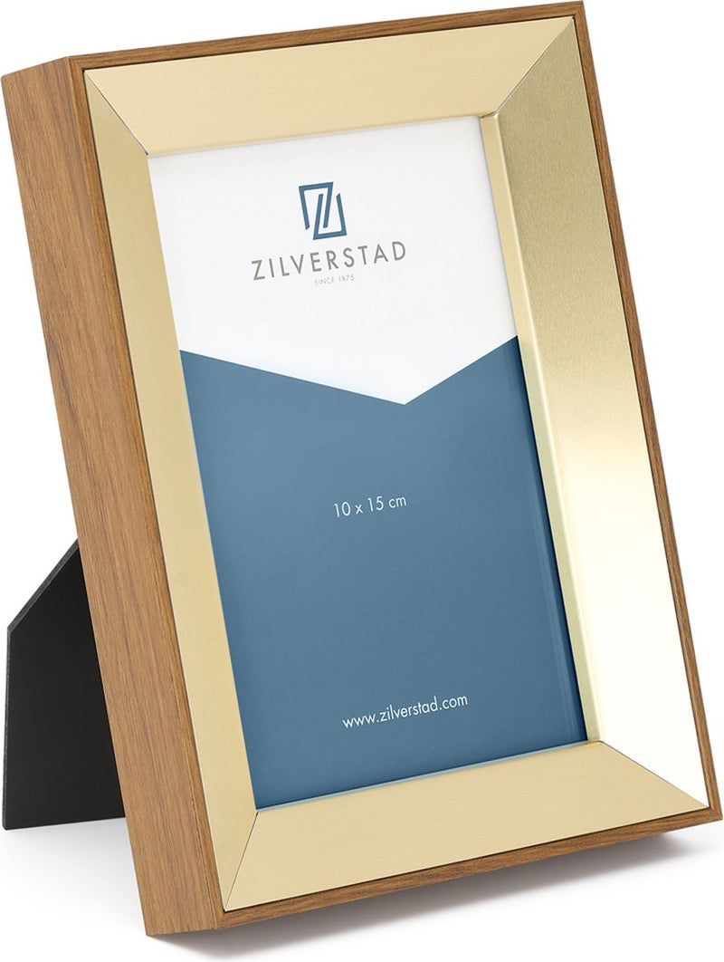 Zilverstad - cornice per foto Marsiglia 10x15 cm aspetto legno con oro