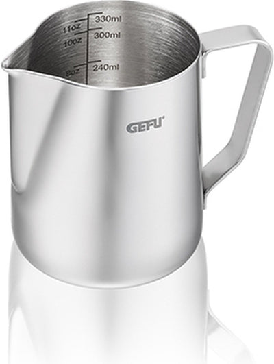 Gefu barista frothing cup - 350 ml - stainless steel milk jug for latte art