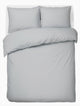 Hush. living hush living duvet cover - 100% cotton - 144tc - flexible and breathable - 200x220+20cm - 2 x 60x70cm pillowcases - with mounting loops - light gray