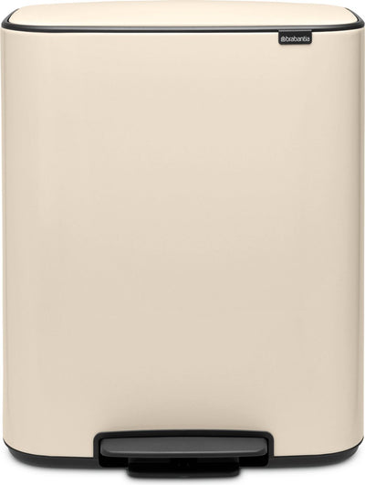 Brabantia bo prullenbak - 60 liter - 1 vak - soft beige