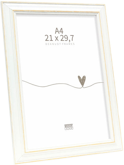 Deknudt frames fotolijst s221h1 - wit met naturel accent - 21x29,7cm