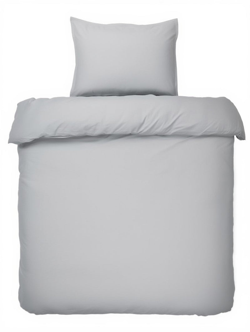 Cállate. funda nórdica living hush living - 100% algodón - 144 hilos - flexible y transpirable - 140x220+20cm - funda de almohada 60x70cm - con presillas de montaje - gris claro
