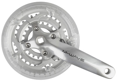 M-Wave Crankset 22 32 42t 170mm 7-8 Velocità con argento a catena