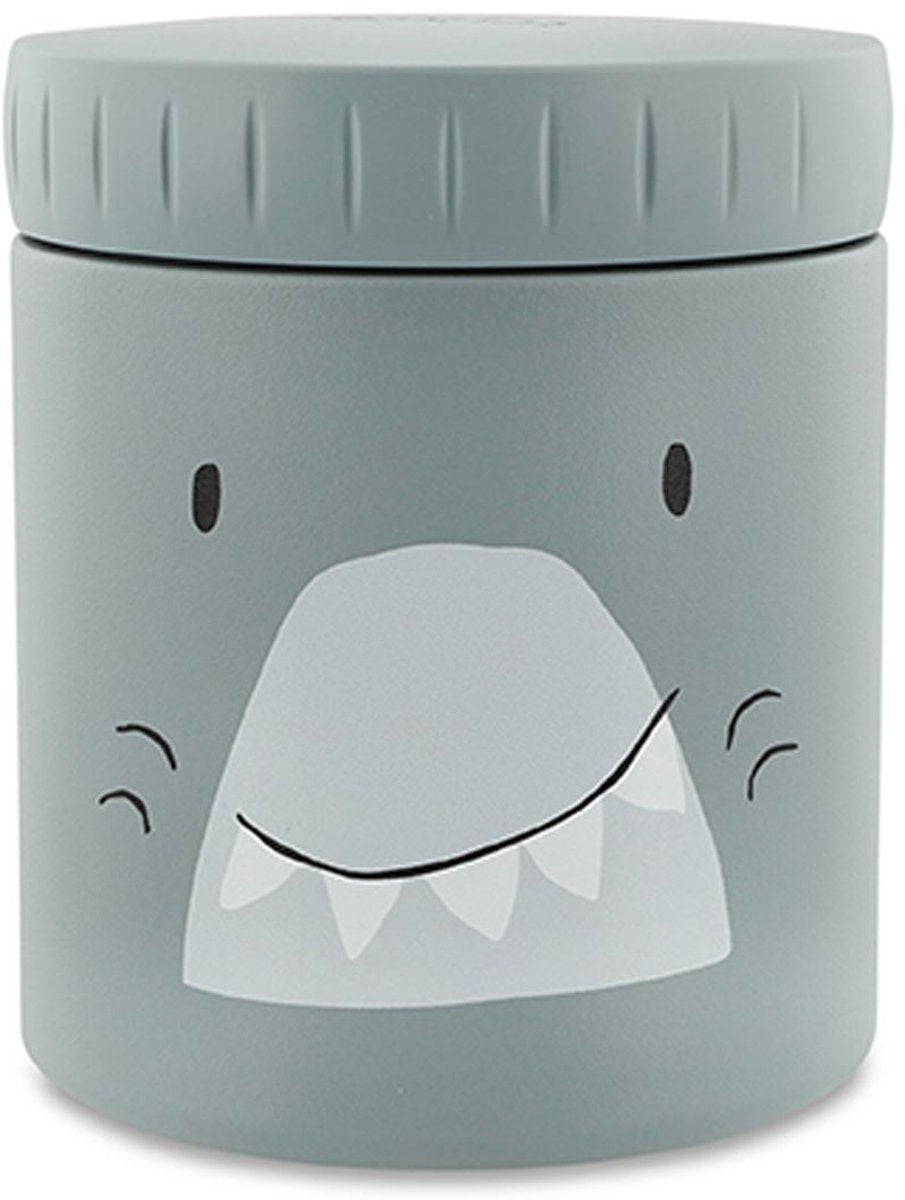 Trixie recipiente aislante para alimentos - mr. tiburón - 350ml - fiambrera térmica para niños - acero inoxidable - a partir de 4 meses - ligera a prueba de fugas