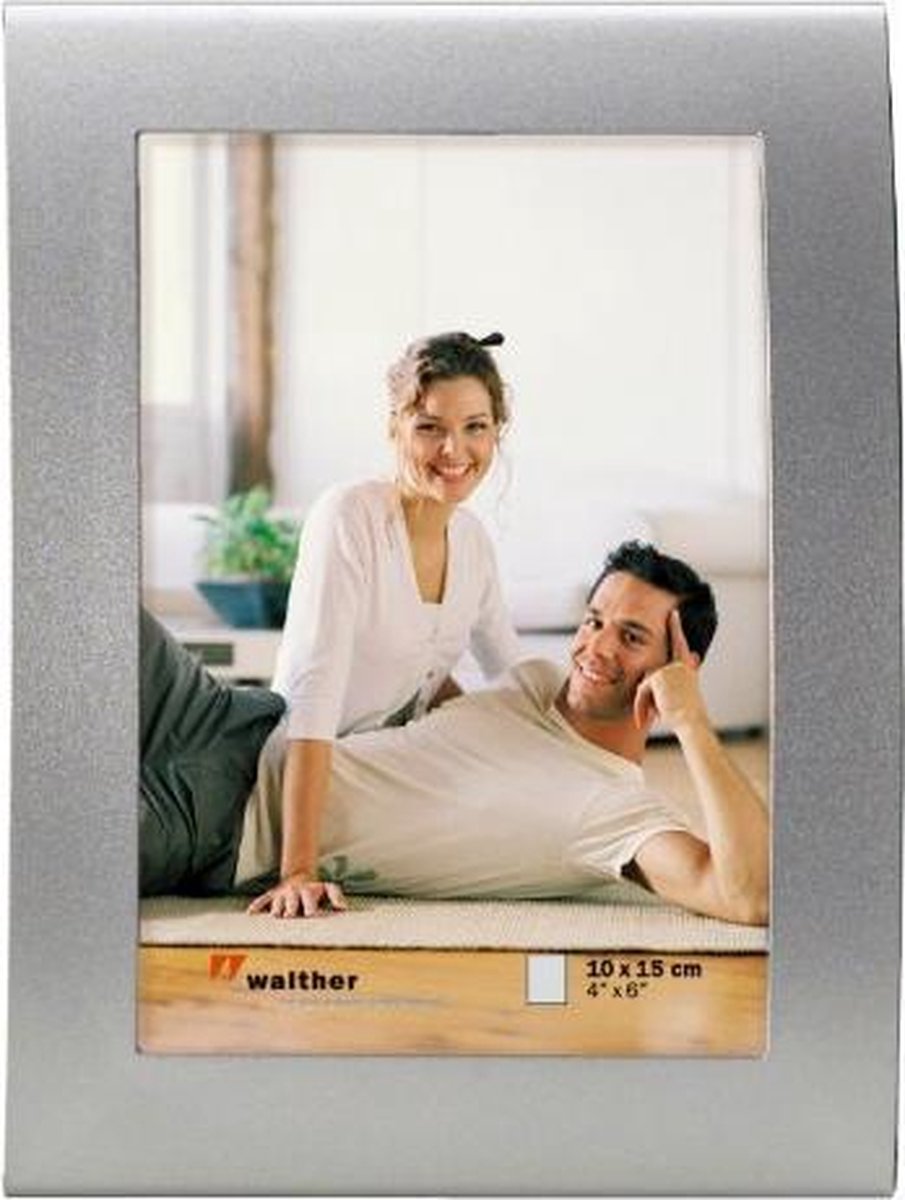 Walther basixx - metalen portretlijst - fotoformaat 10x15 cm - zilver