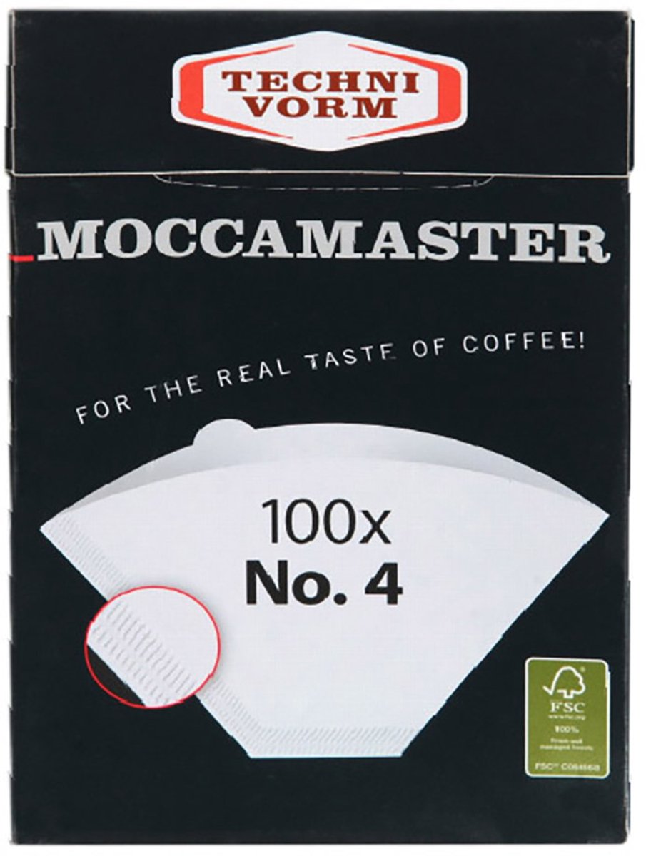 Moccamaster filterpapier nr.4 - kbg select en kbgt - 100 stuks