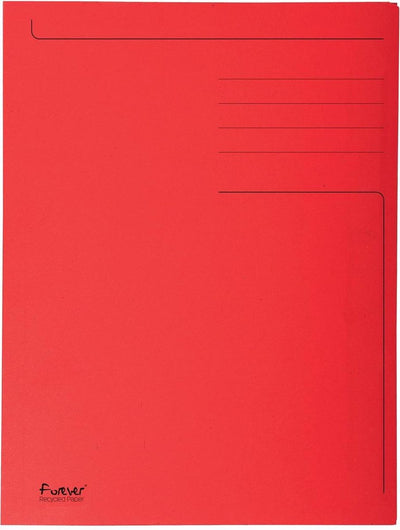 Carpeta impresa Exacompta 50x forever® con 3 solapas - 280 gm2 - 24x32 cm para a4 - roja - 448003e